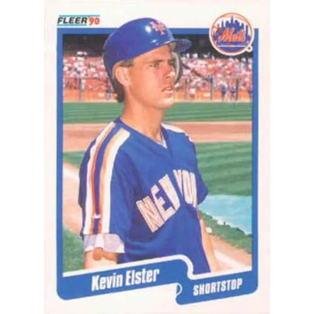1990 Fleer #202 Kevin Elster NM-MT New York Mets Baseball Card Image 1