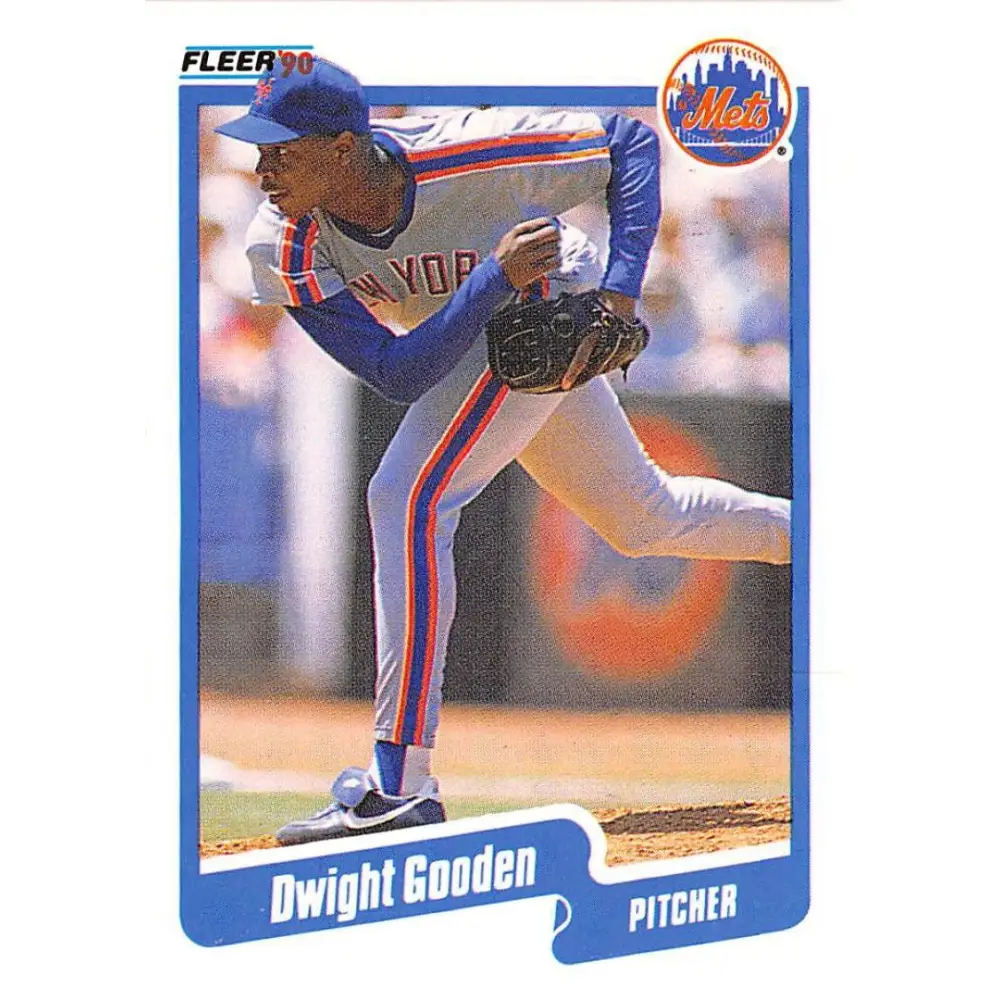 1990 Fleer #204 Dwight Gooden NM-MT New York Mets Baseball Card Image 1