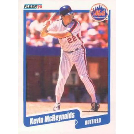 1990 Fleer #211 Kevin McReynolds NM-MT New York Mets Baseball Card Image 1