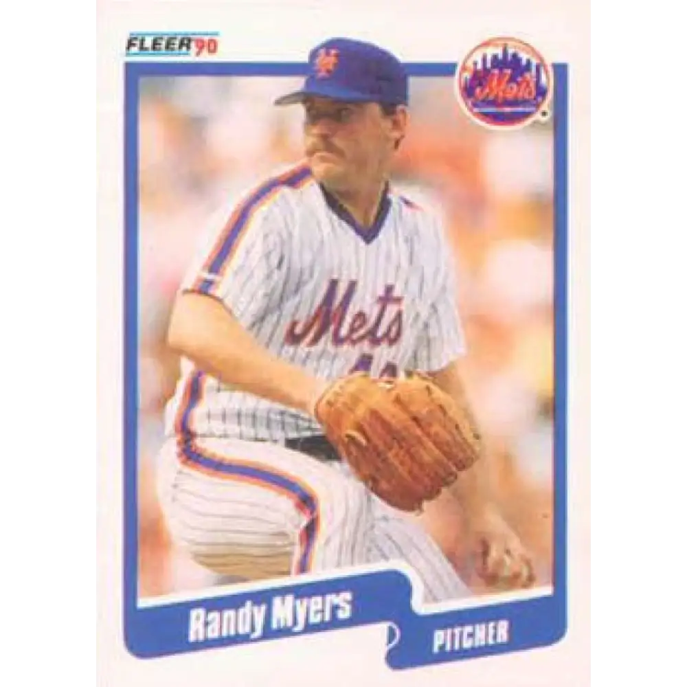 1990 Fleer #213 Randy Myers NM-MT New York Mets Baseball Card Image 1