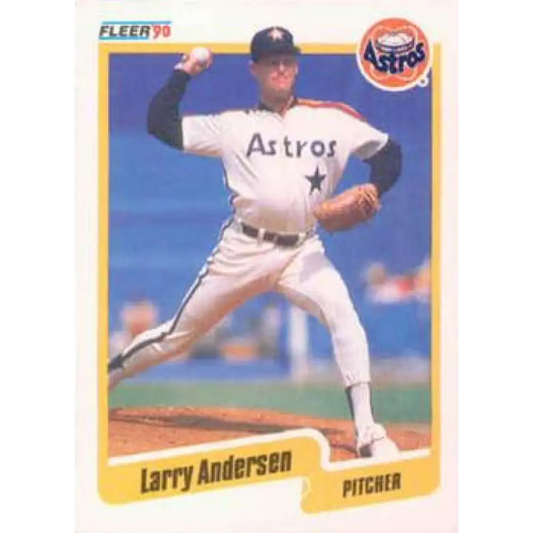 1990 Fleer #221 Larry Andersen NM-MT Houston Astros Baseball Card Image 1