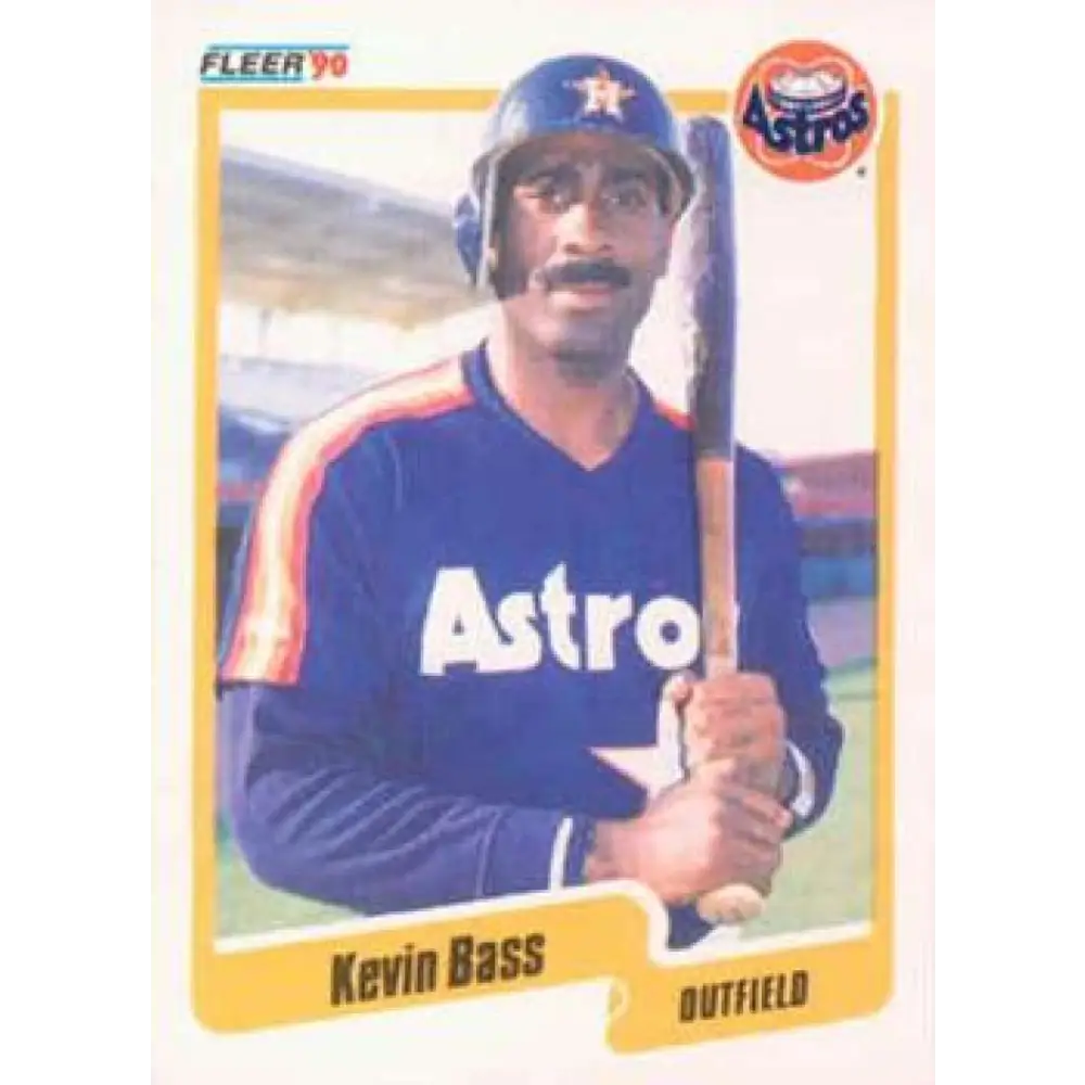 1990 Fleer #223 Kevin Bass NM-MT Houston Astros Baseball Card Image 1