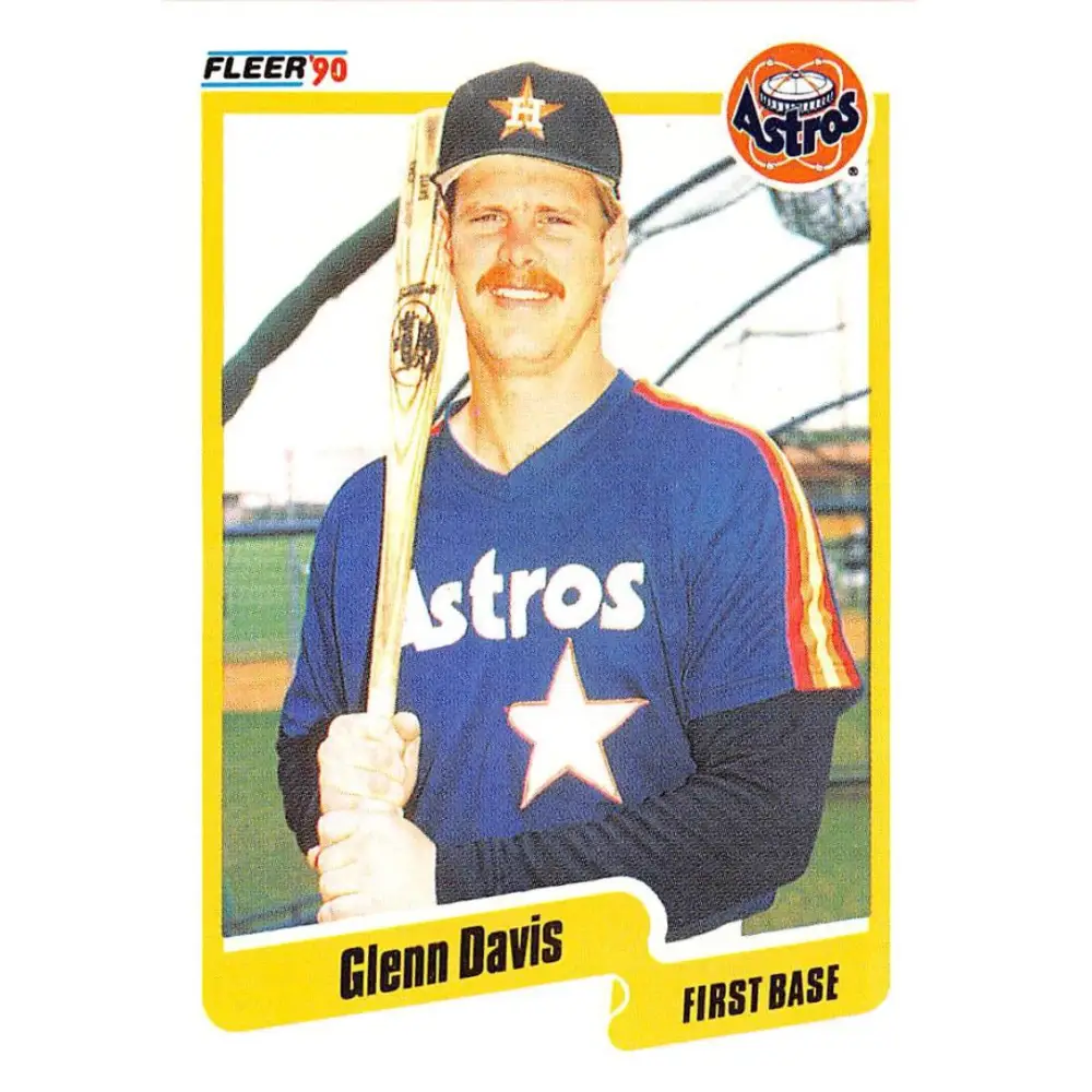 1990 Fleer #228 Glenn Davis NM-MT Houston Astros Baseball Card Image 1