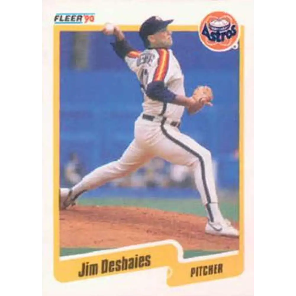 1990 Fleer #229 Jim Deshaies NM-MT Houston Astros Baseball Card Image 1