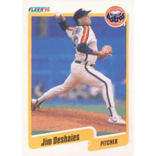 1990 Fleer #229 Jim Deshaies NM-MT Houston Astros Baseball Card Image 1