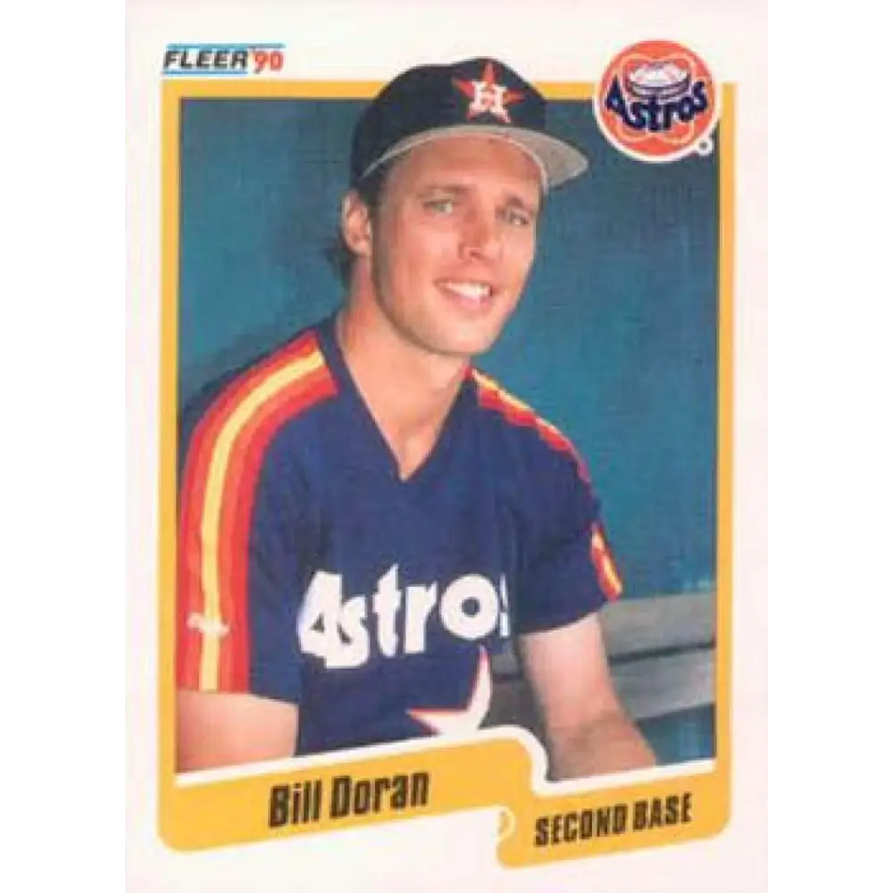 1990 Fleer #230 Bill Doran NM-MT Houston Astros Baseball Card Image 1