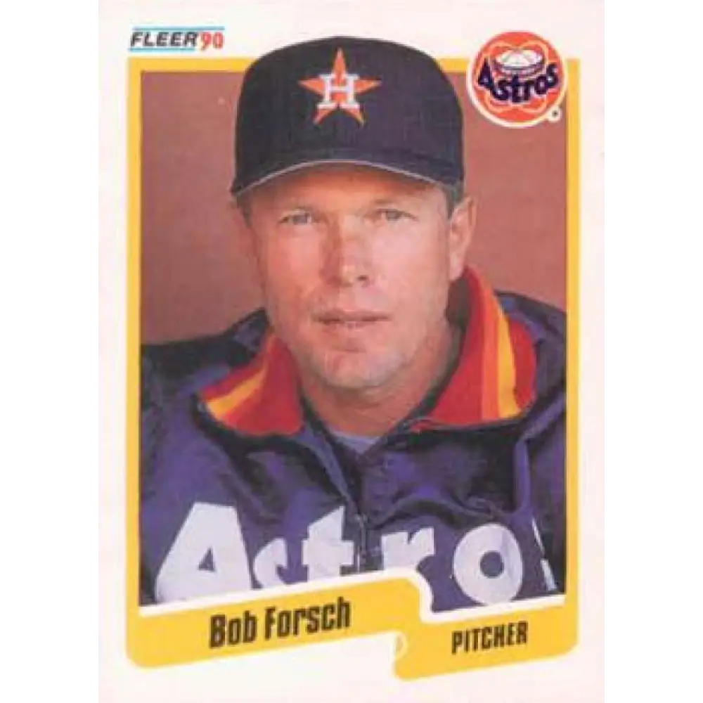 1990 Fleer #231 Bob Forsch NM-MT Houston Astros Baseball Card Image 1