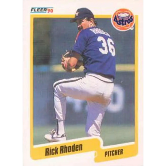 1990 Fleer #235 Rick Rhoden NM-MT Houston Astros Baseball Card Image 1