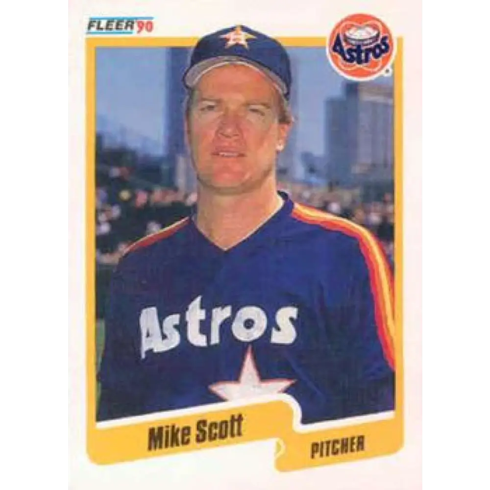 1990 Fleer #237 Mike Scott NM-MT Houston Astros Baseball Card Image 1