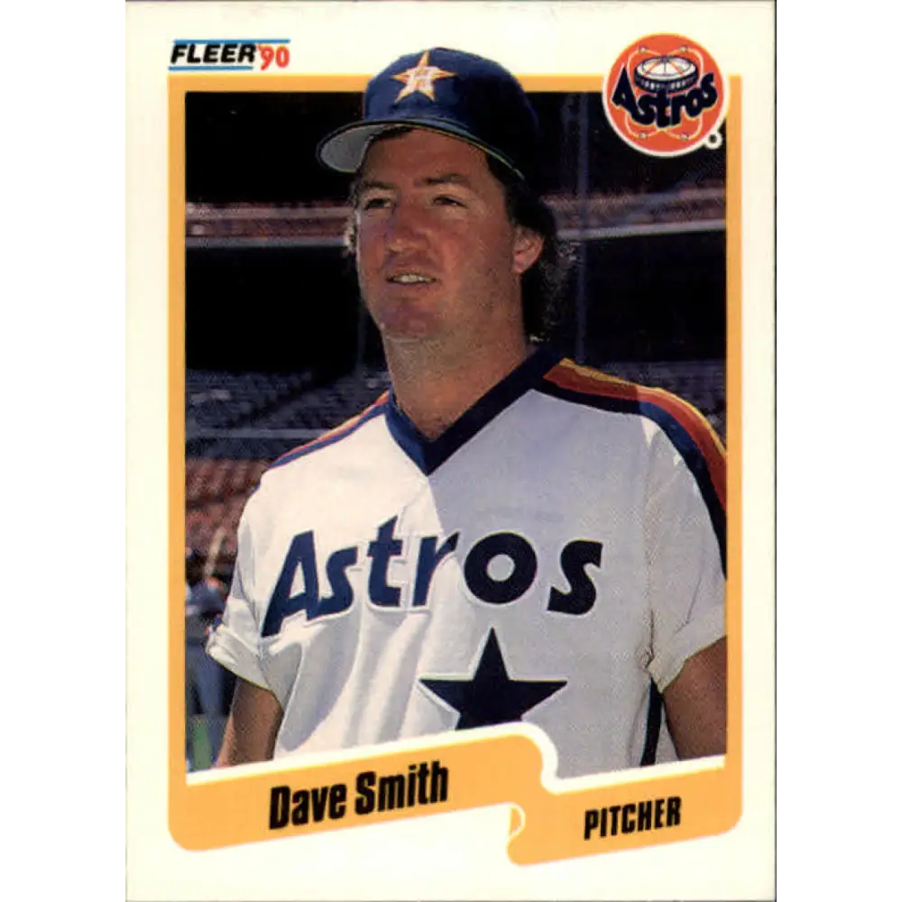 1990 Fleer #238 Dave Smith NM-MT Houston Astros Baseball Card Image 1