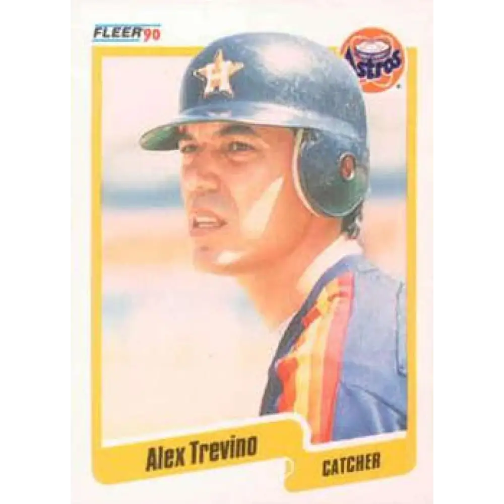 1990 Fleer #239 Alex Trevino NM-MT Houston Astros Baseball Card Image 1