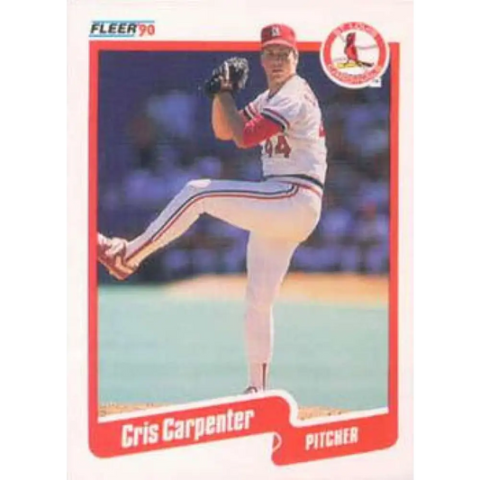 1990 Fleer #243 Cris Carpenter NM-MT St. Louis Cardinals Baseball Card Image 1