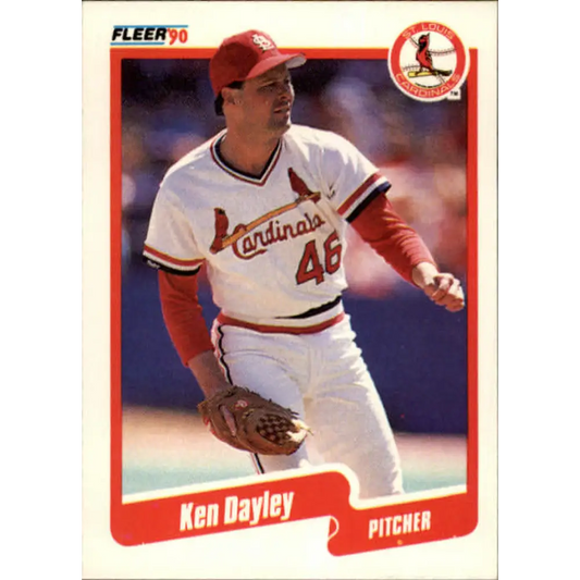 1990 Fleer #247 Ken Dayley NM-MT St. Louis Cardinals Baseball Card Image 1