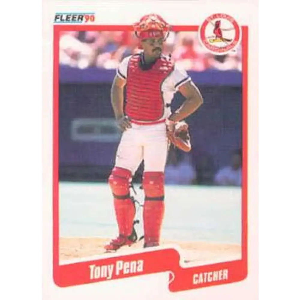 1990 Fleer #256 Tony Pena NM-MT St. Louis Cardinals Baseball Card Image 1