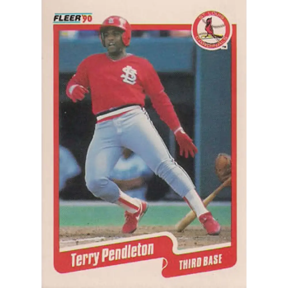 1990 Fleer #257 Terry Pendleton NM-MT St. Louis Cardinals Baseball Card Image 1