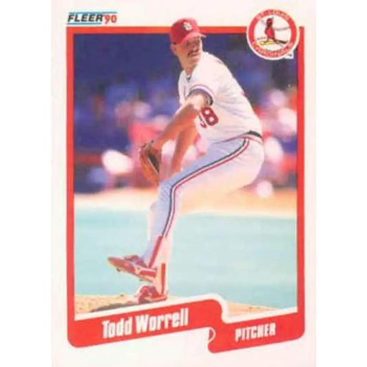 1990 Fleer #264 Todd Worrell NM-MT St. Louis Cardinals Baseball Card Image 1