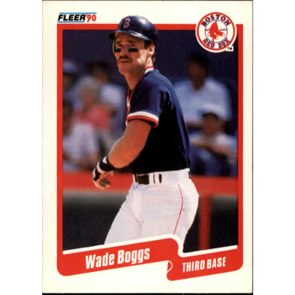 1990 Fleer #268 Wade Boggs NM-MT Boston Red Sox Baseball Card Image 1