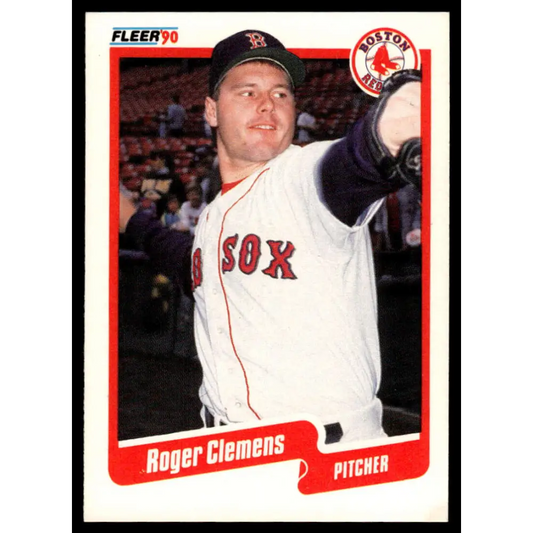 1990 Fleer #271 Roger Clemens EX/NM Boston Red Sox Baseball Card Image 1