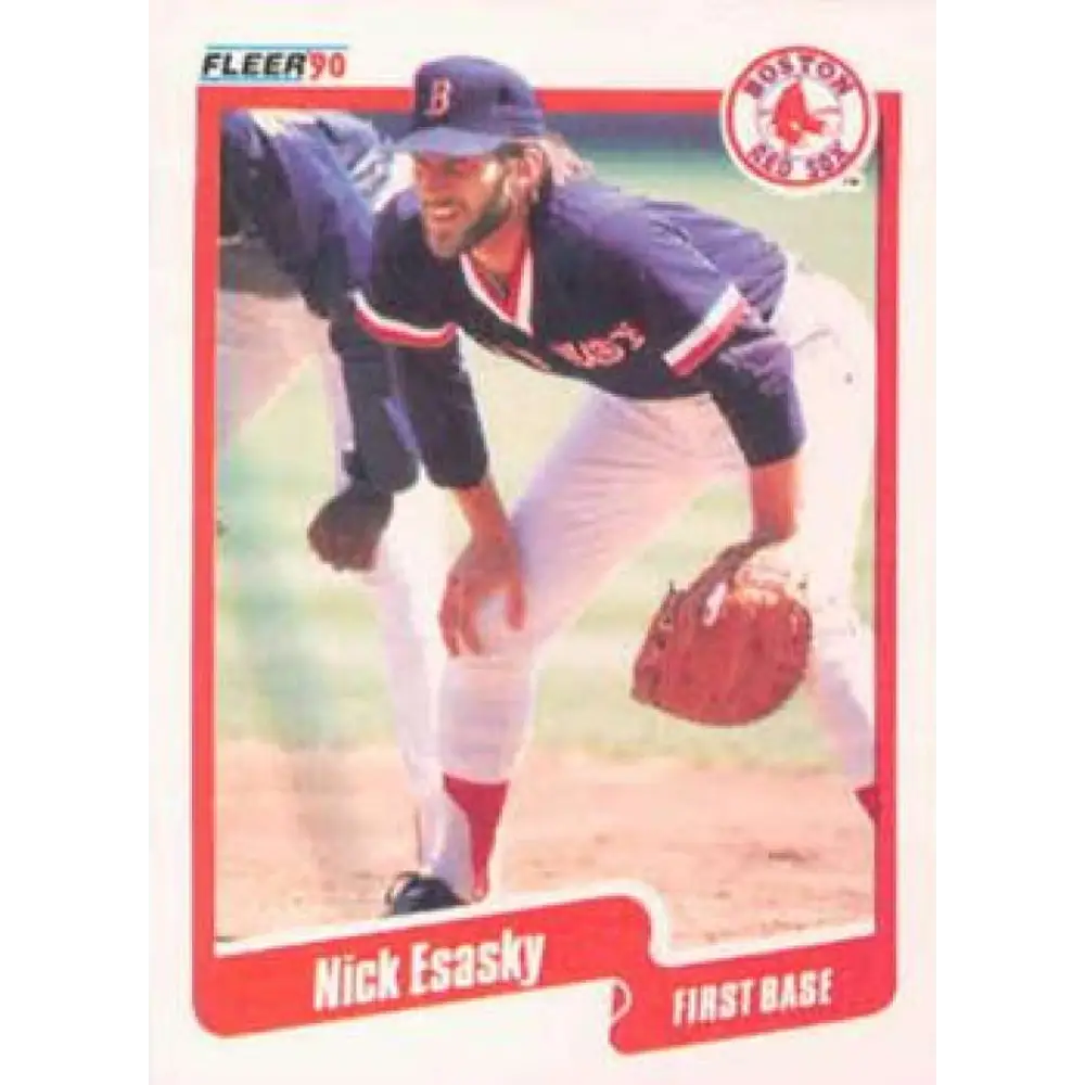 1990 Fleer #273 Nick Esasky NM-MT Boston Red Sox Baseball Card Image 1