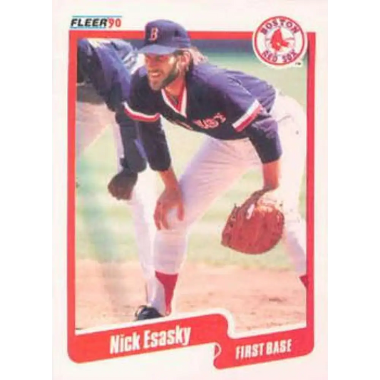 1990 Fleer #273 Nick Esasky NM-MT Boston Red Sox Baseball Card Image 1