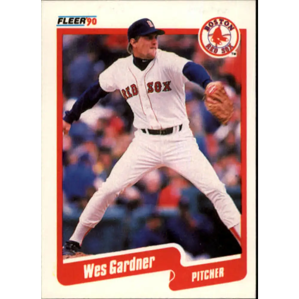 1990 Fleer #275 Wes Gardner NM-MT Boston Red Sox Baseball Card Image 1