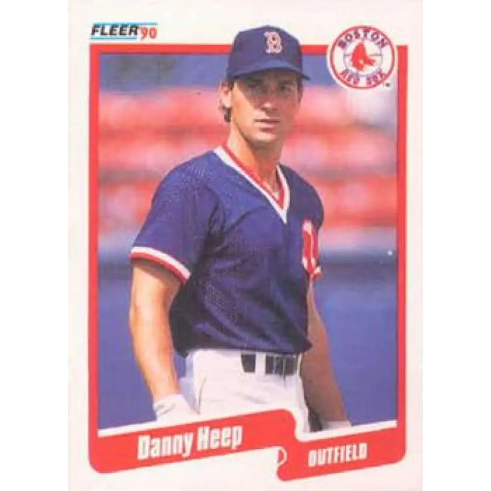 1990 Fleer #278 Danny Heep NM-MT Boston Red Sox Baseball Card Image 1