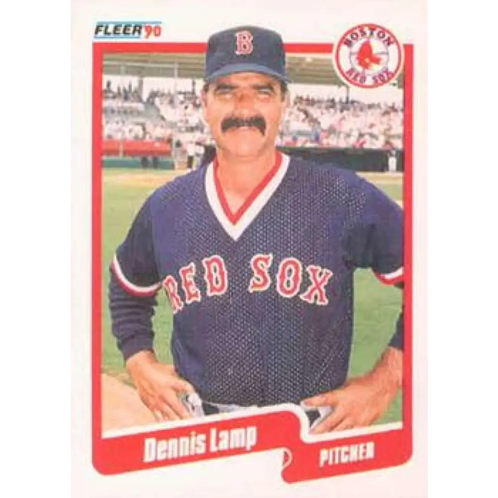 1990 Fleer #280 Dennis Lamp NM-MT Boston Red Sox Baseball Card Image 1
