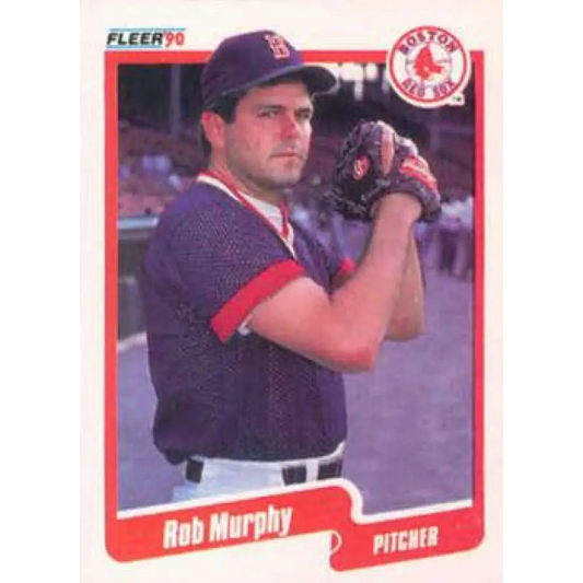 1990 Fleer #281 Rob Murphy UER NM-MT Boston Red Sox Baseball Card Image 1