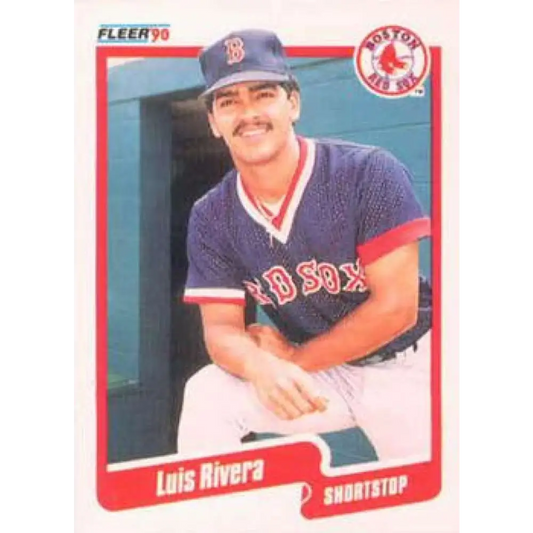 1990 Fleer #285 Luis Rivera NM-MT Boston Red Sox Baseball Card Image 1