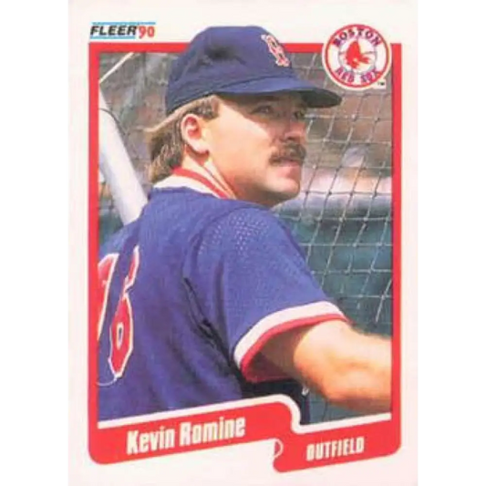 1990 Fleer #286 Kevin Romine NM-MT Boston Red Sox Baseball Card Image 1