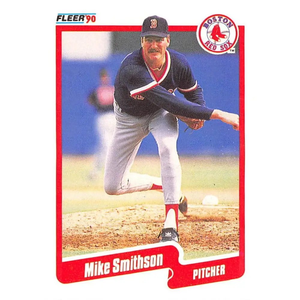 1990 Fleer #288 Mike Smithson NM-MT Boston Red Sox Baseball Card Image 1