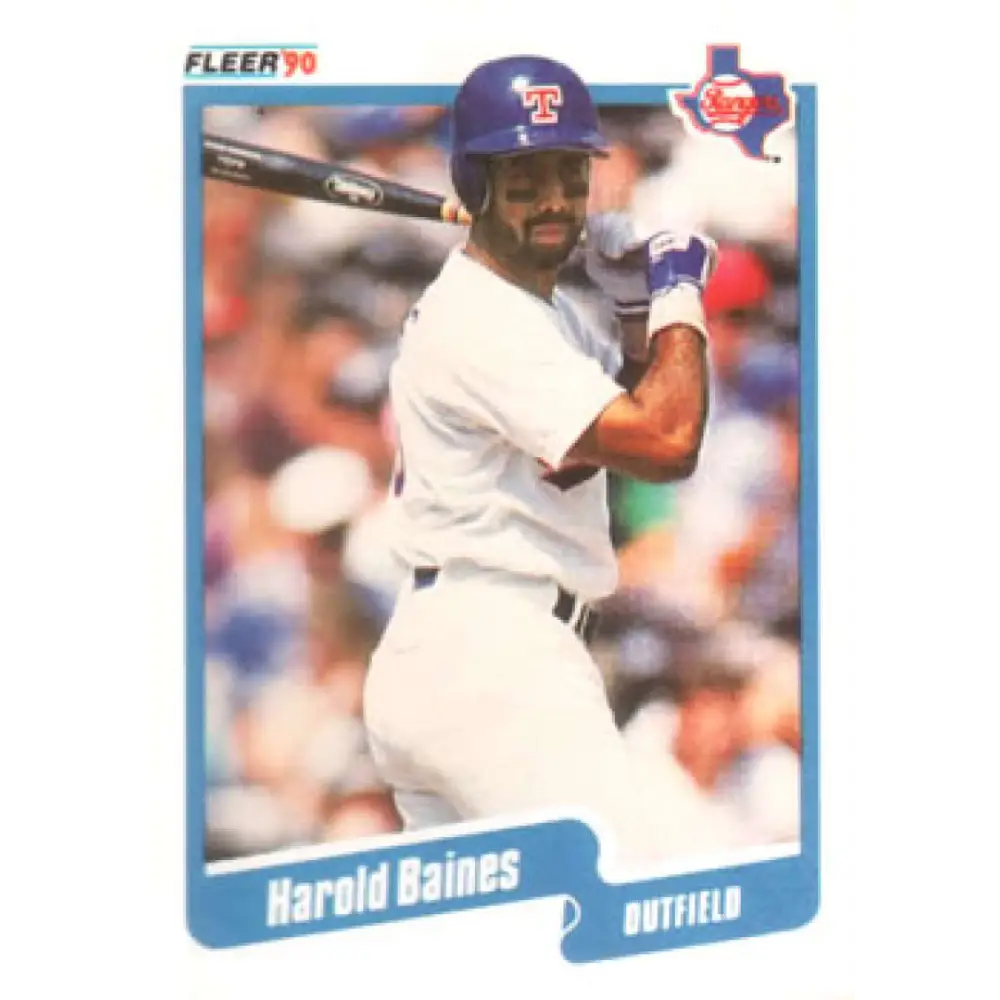 1990 Fleer #290 Harold Baines NM-MT Texas Rangers Baseball Card Image 1