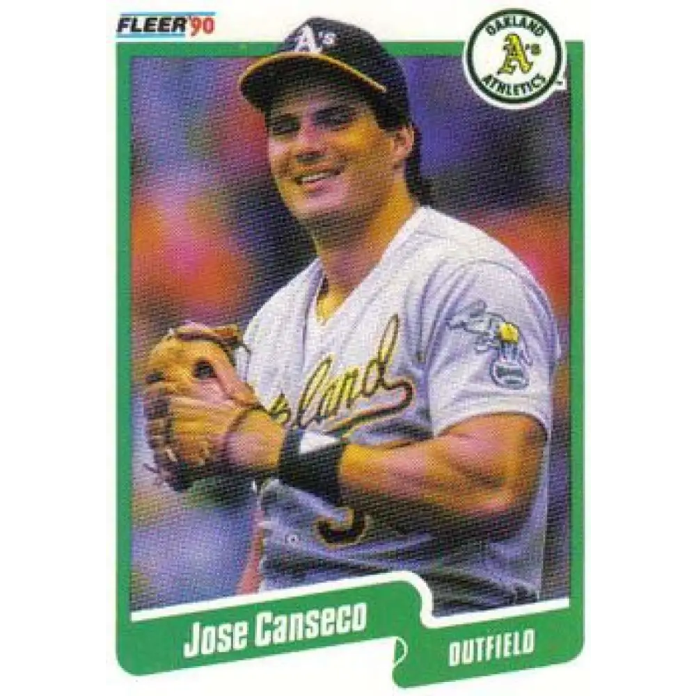 1990 Fleer #3 Jose Canseco NM-MT Oakland Athletics Baseball Card Image 1