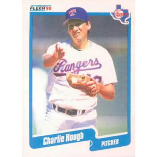 1990 Fleer #300 Charlie Hough NM-MT Texas Rangers Baseball Card Image 1