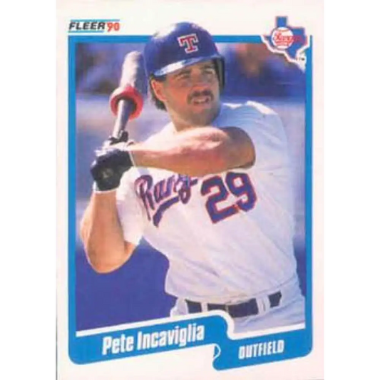 1990 Fleer #301 Pete Incaviglia NM-MT Texas Rangers Baseball Card Image 1