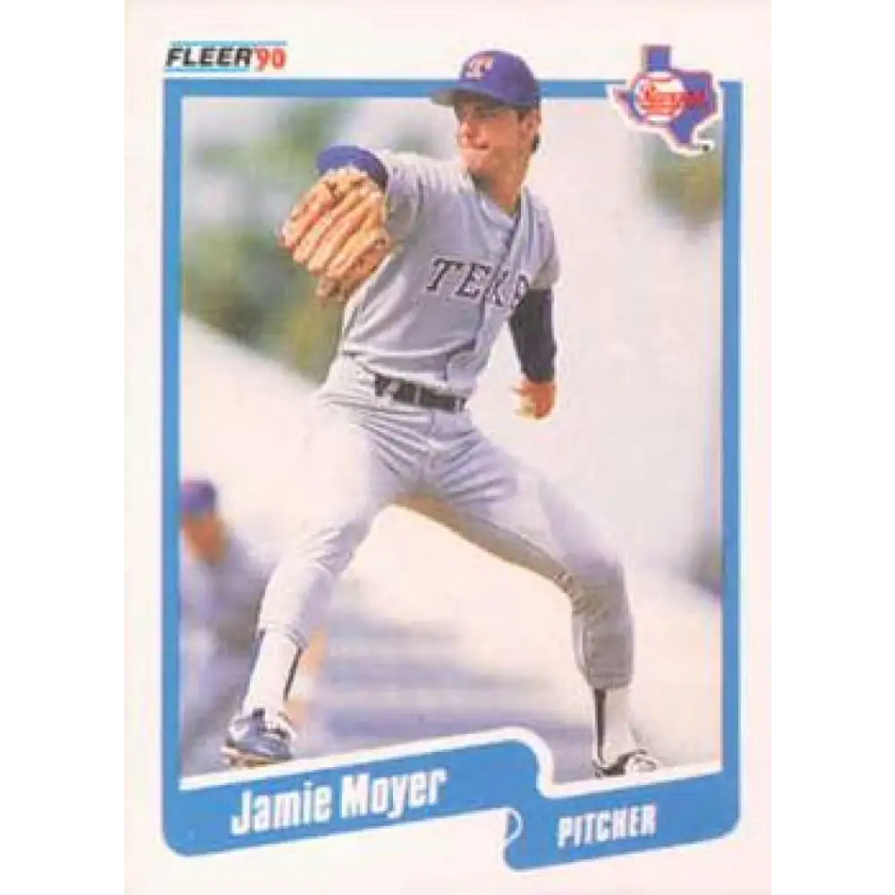 1990 Fleer #307 Jamie Moyer NM-MT Texas Rangers Baseball Card Image 1