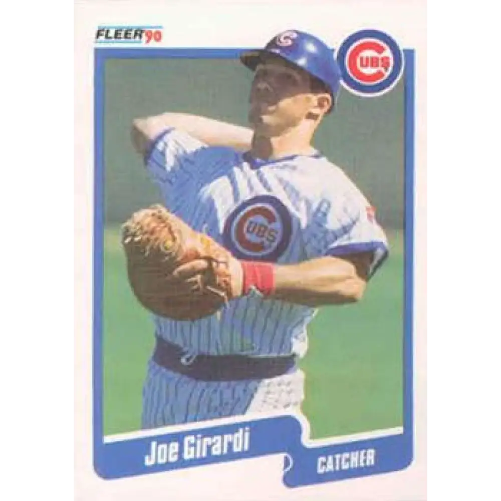 1990 Fleer #31 Joe Girardi NM-MT Chicago Cubs Baseball Card Image 1