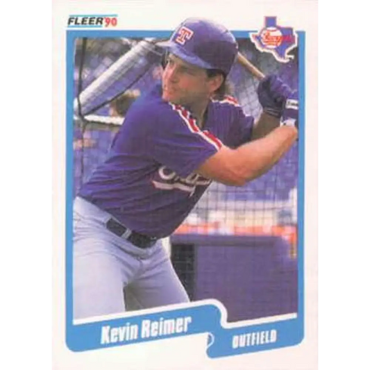 1990 Fleer #310 Kevin Reimer NM-MT Texas Rangers Baseball Card Image 1