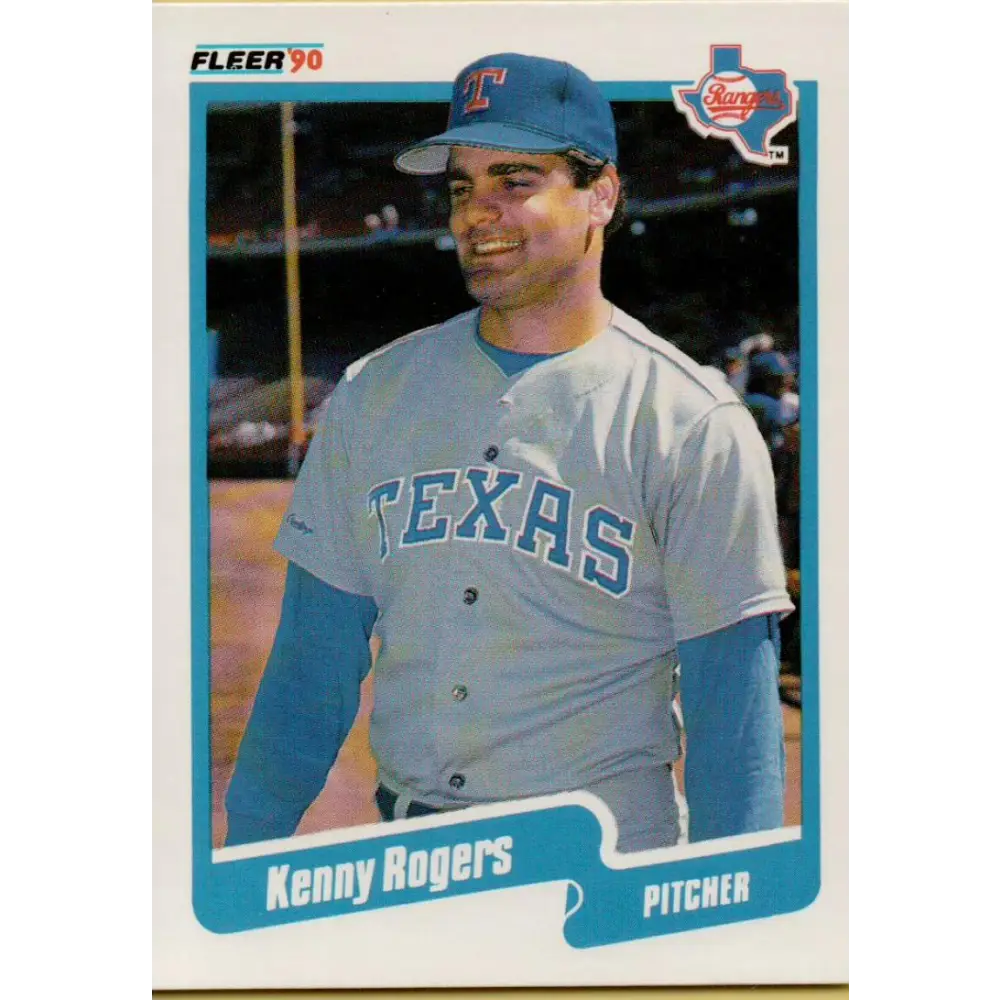 1990 Fleer #311 Kenny Rogers NM-MT Texas Rangers Baseball Card Image 1