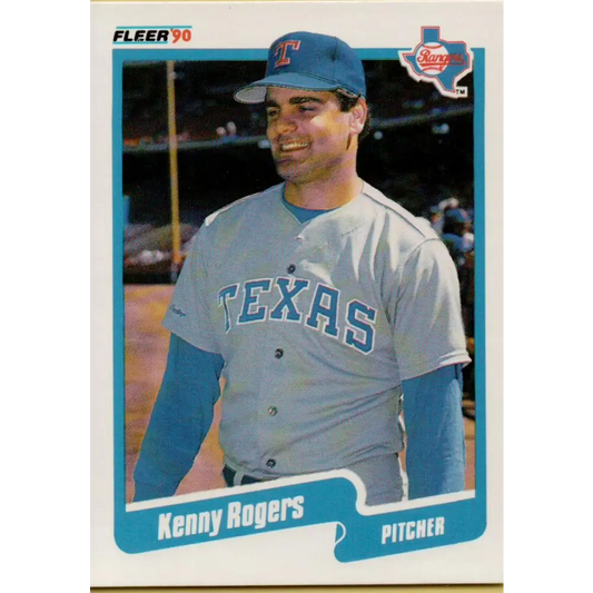 1990 Fleer #311 Kenny Rogers NM-MT Texas Rangers Baseball Card Image 1