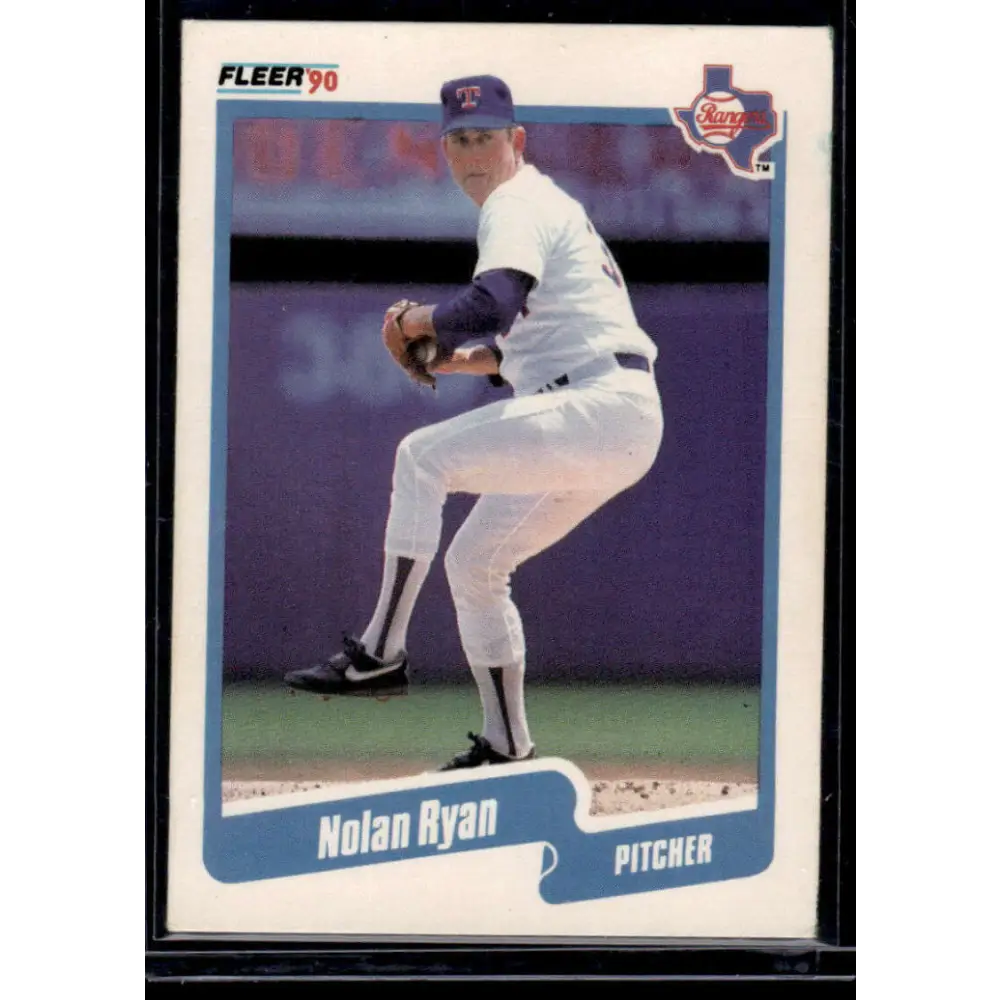 1990 Fleer #313 Nolan Ryan Texas Rangers NM-MT Baseball Card Image 1