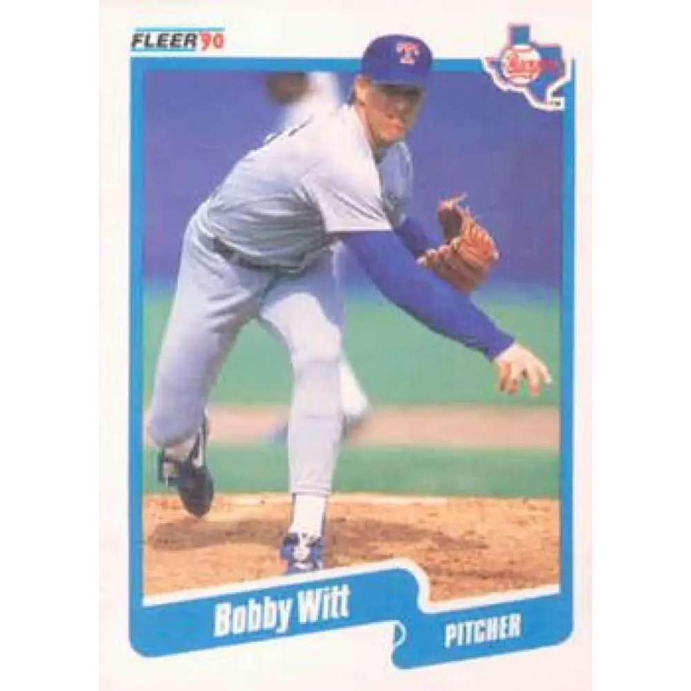 1990 Fleer #315 Bobby Witt NM-MT Texas Rangers Baseball Card Image 1