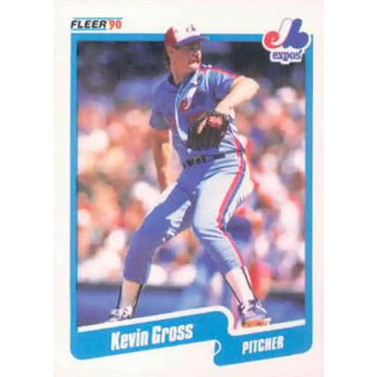 1990 Fleer #348 Kevin Gross NM-MT Montreal Expos Baseball Card Image 1