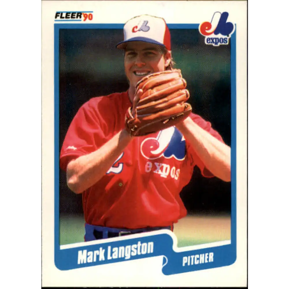 1990 Fleer #352 Mark Langston NM-MT Montreal Expos Baseball Card Image 1