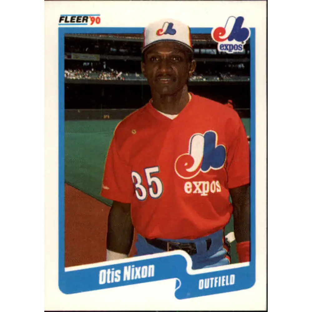 1990 Fleer #356 Otis Nixon NM-MT Montreal Expos Baseball Card Image 1