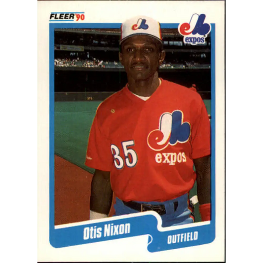 1990 Fleer #356 Otis Nixon NM-MT Montreal Expos Baseball Card Image 1