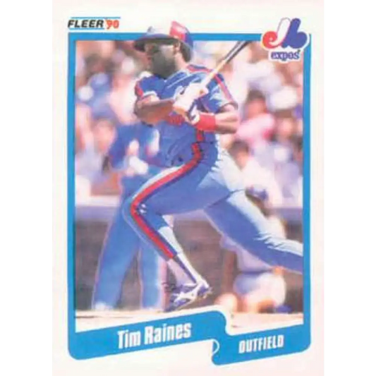 1990 Fleer #359 Tim Raines NM-MT Montreal Expos Baseball Card Image 1