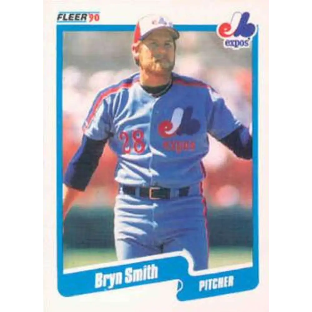 1990 Fleer #361 Bryn Smith NM-MT Montreal Expos Baseball Card Image 1