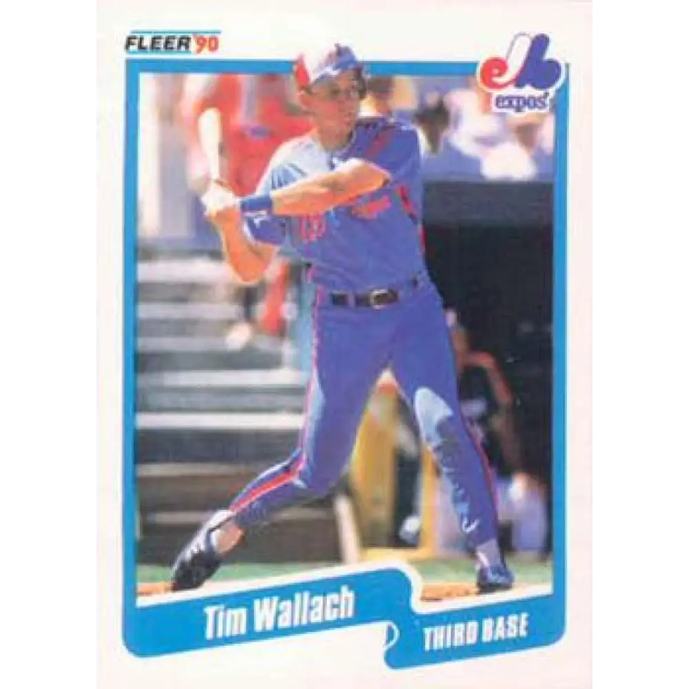 1990 Fleer #364 Tim Wallach NM-MT Montreal Expos Baseball Card Image 1