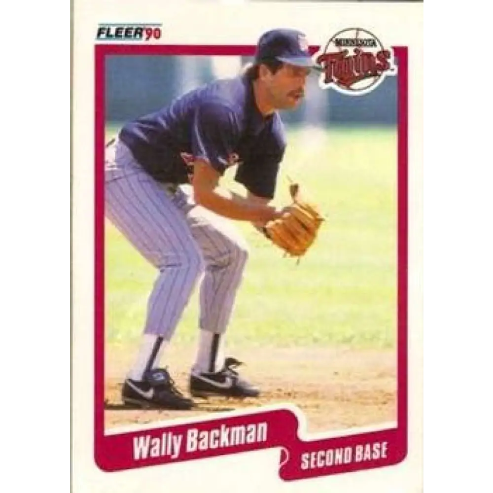 1990 Fleer #367 Wally Backman NM-MT Minnesota Twins Baseball Card Image 1